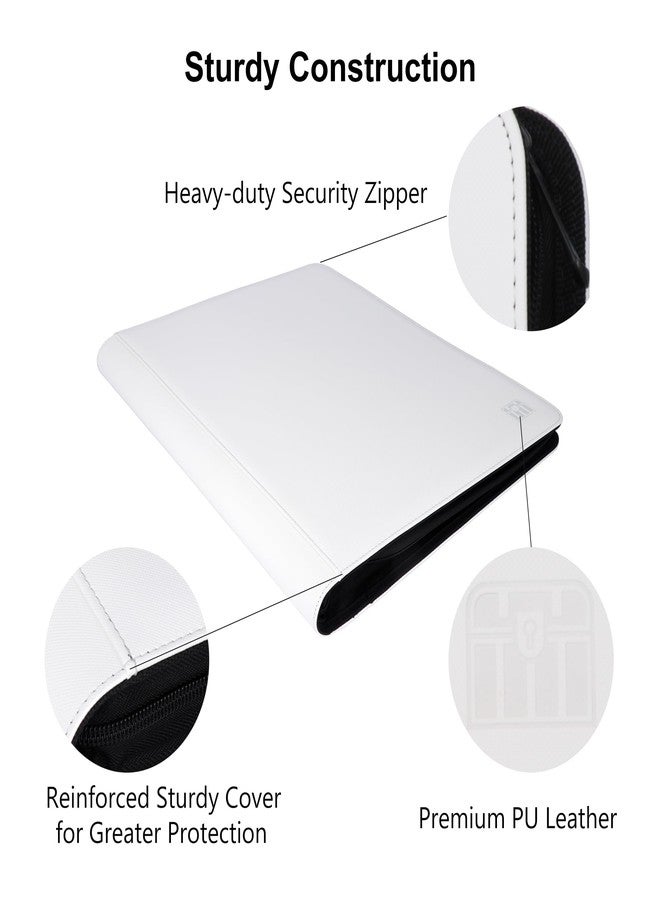 Rieton 16 Pocket Top loader Binder, Holds 640 Top Loaders, Top loader Binder with Sleeves for 3'' x 4'' Top loaders - White - Image 4